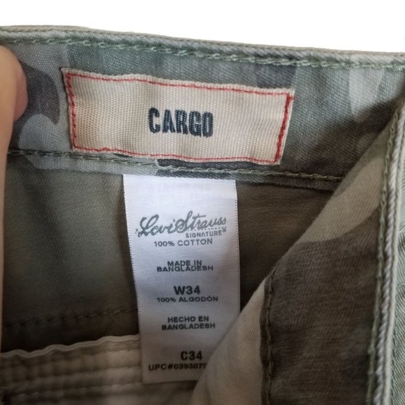Levi's Strauss Signature Mens 34 Brown Cargo Short - Picture 3 of 5